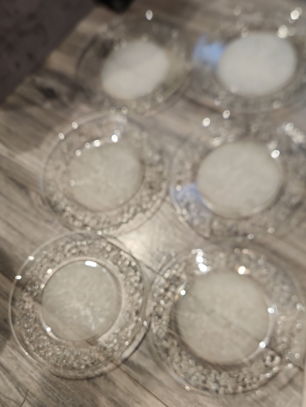 Princess House Fantasia Clear Glass Decorative Accent Plates - Set of 6